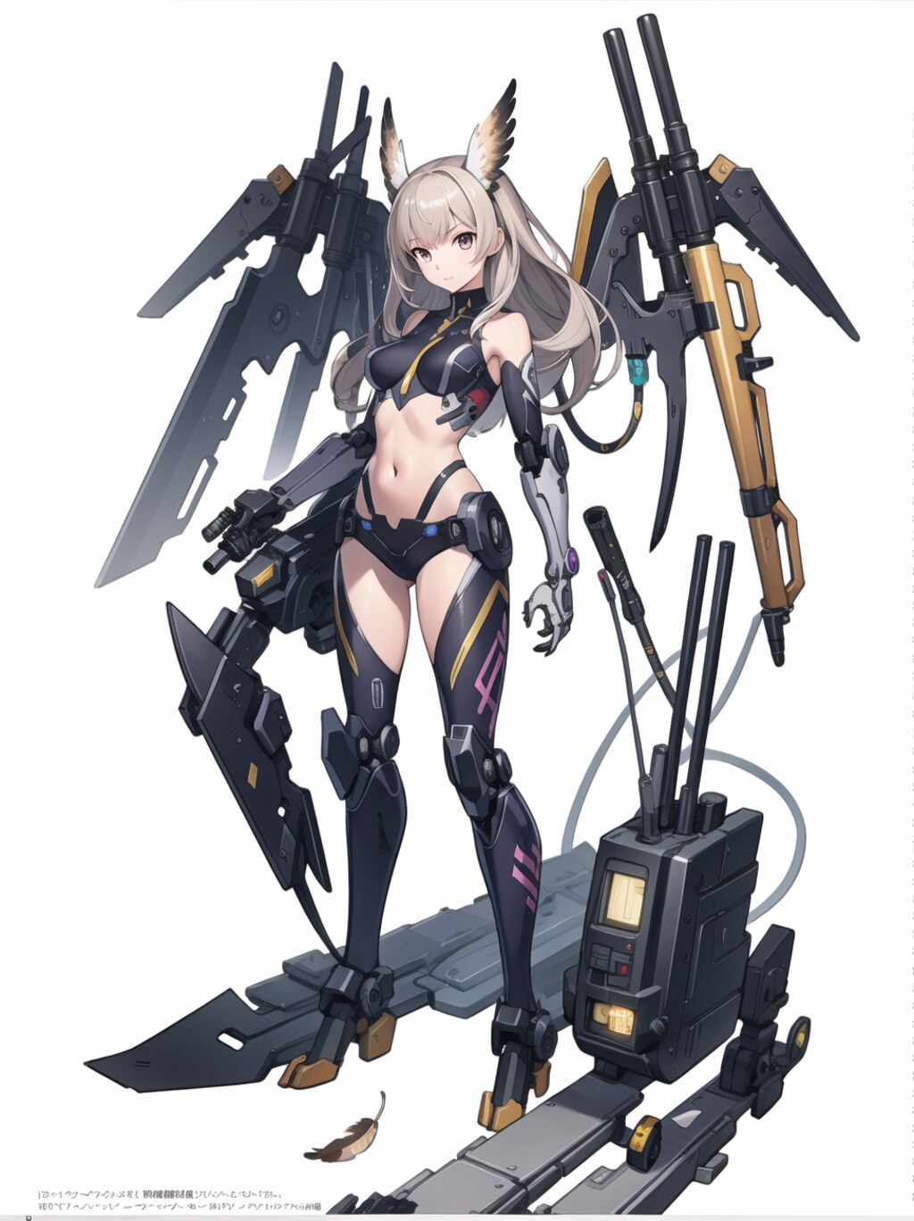鳥型　メカ娘
