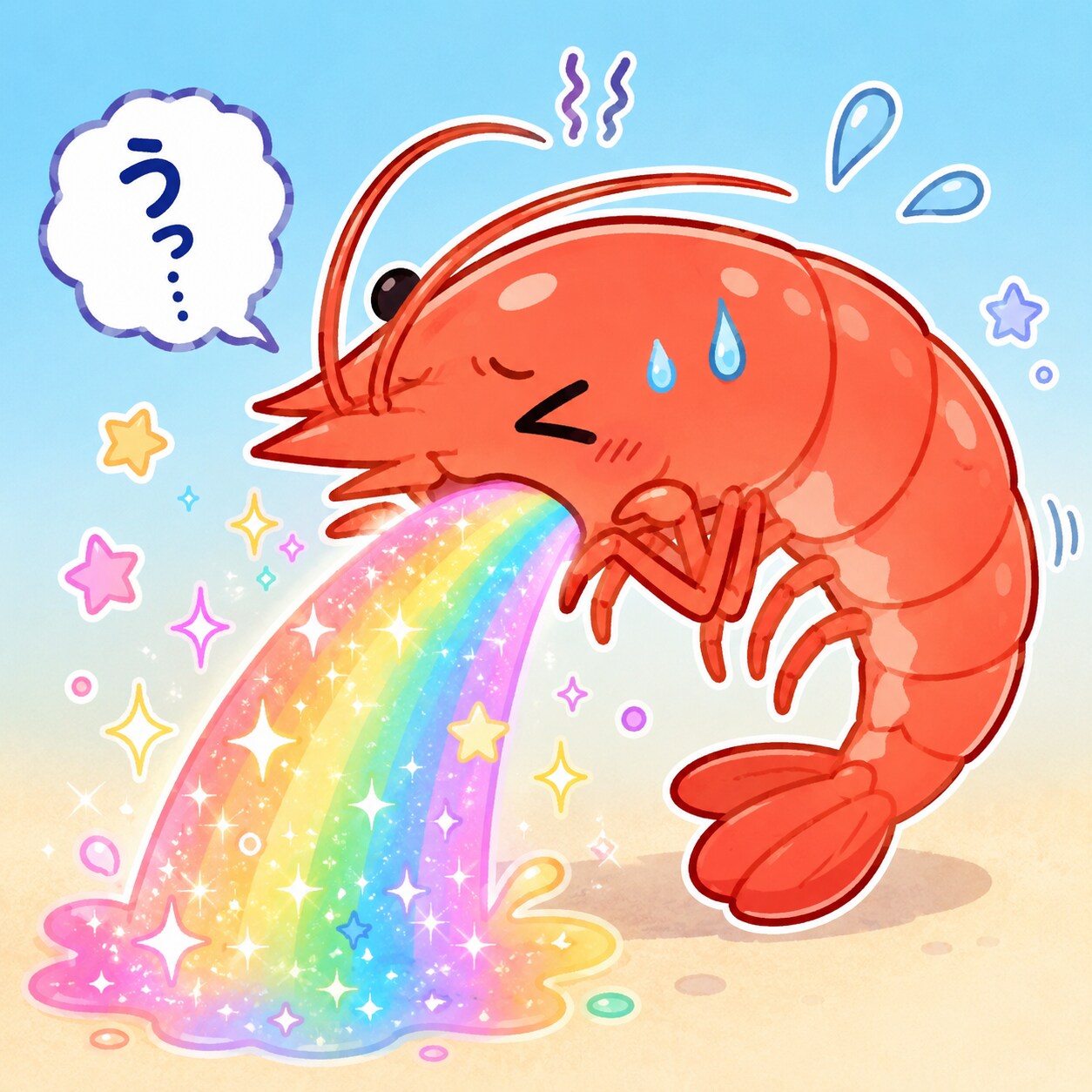 えびが吐かざるを得ないのだ