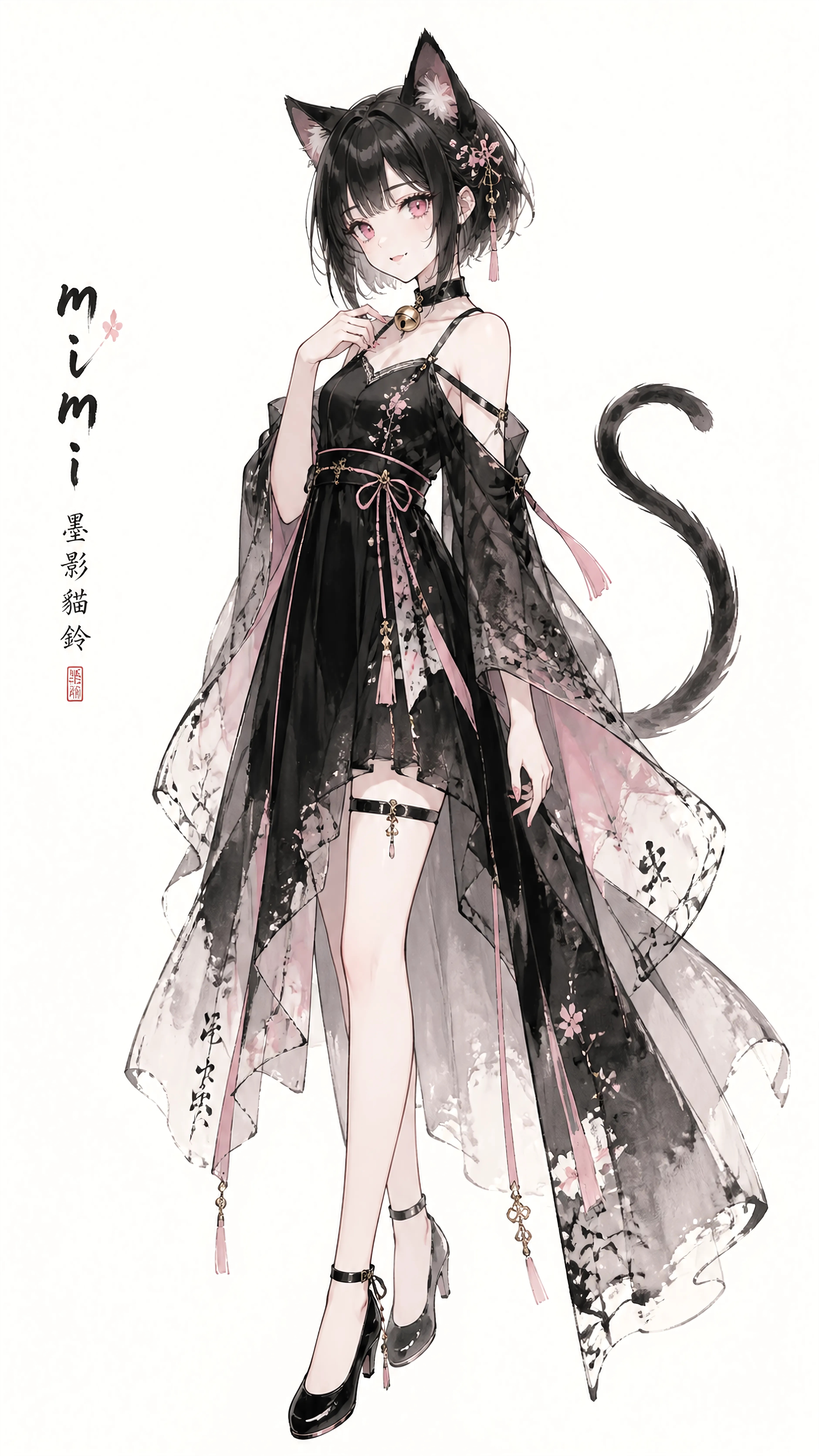 Ink-Bloom Cat Spirit