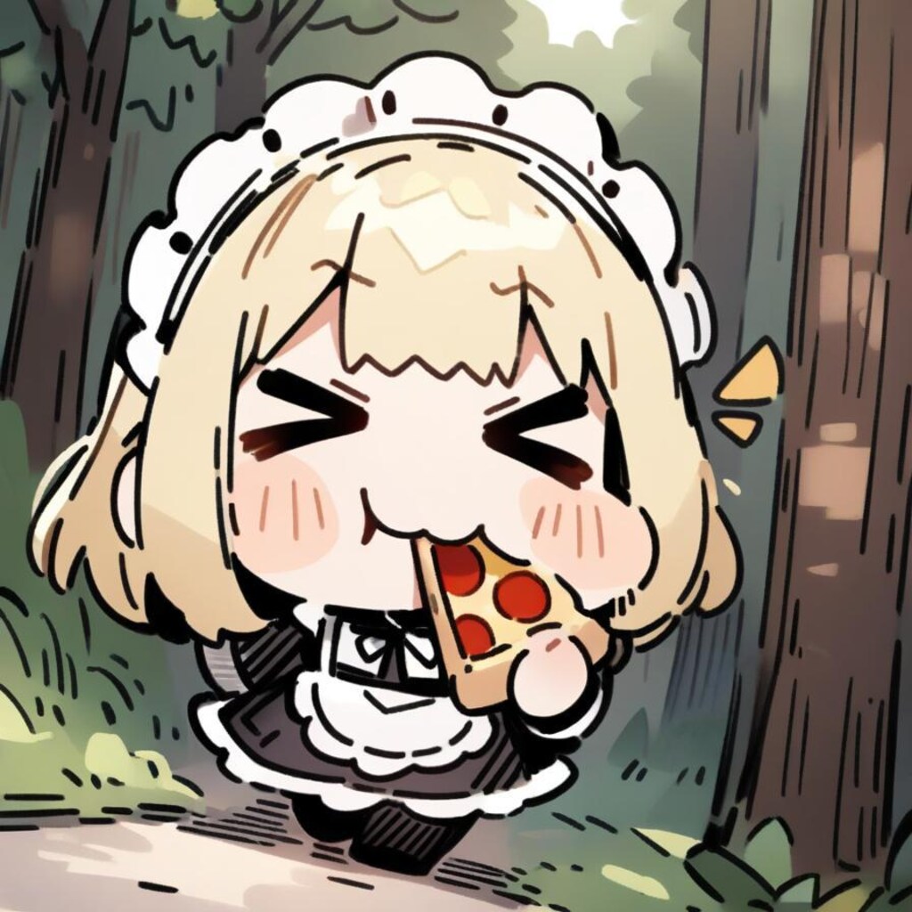 🍕行く先知らずのメイドちゃん、おピッツァもぐもぐ徒歩の旅🍕