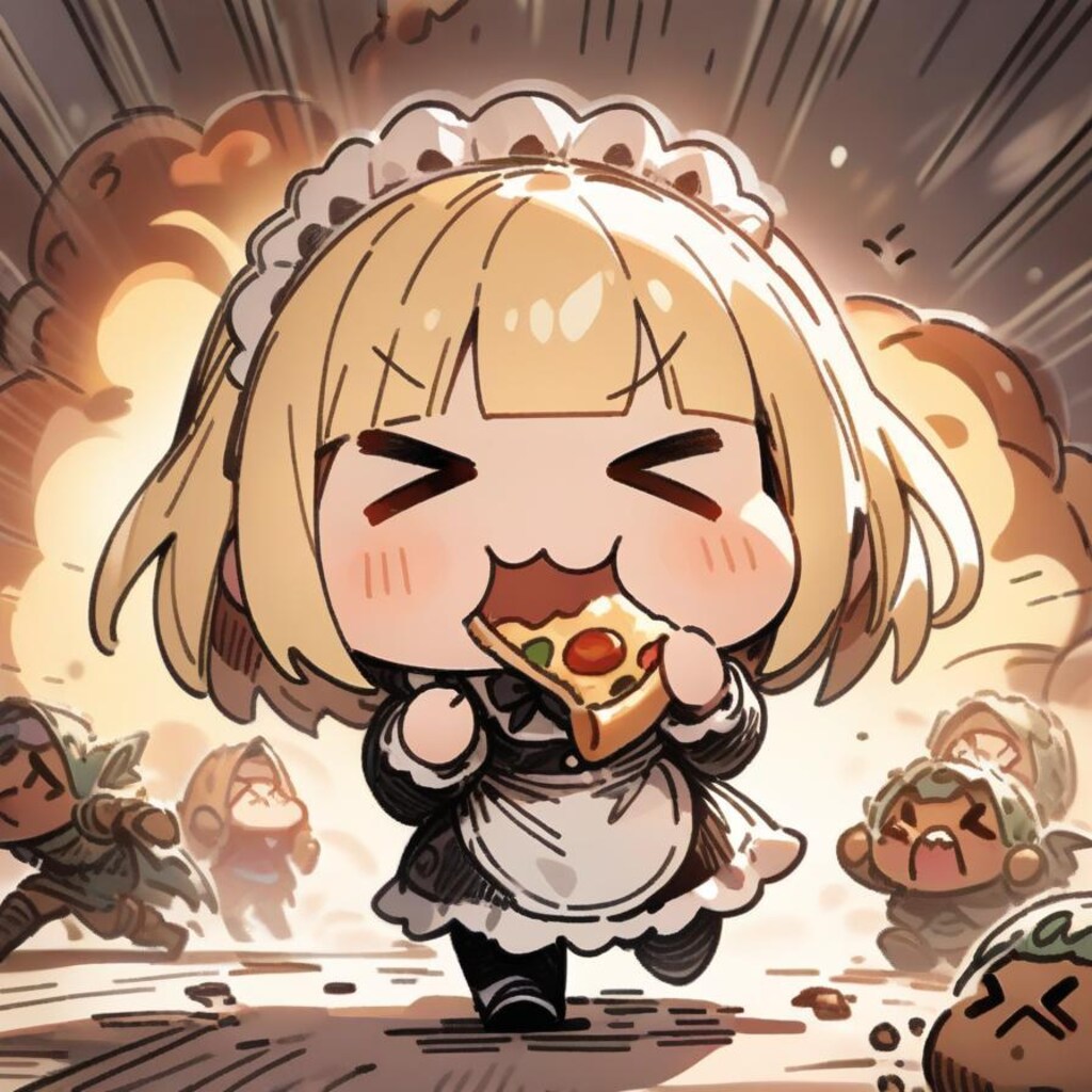 🍕行く先知らずのメイドちゃん、おピッツァもぐもぐ徒歩の旅🍕