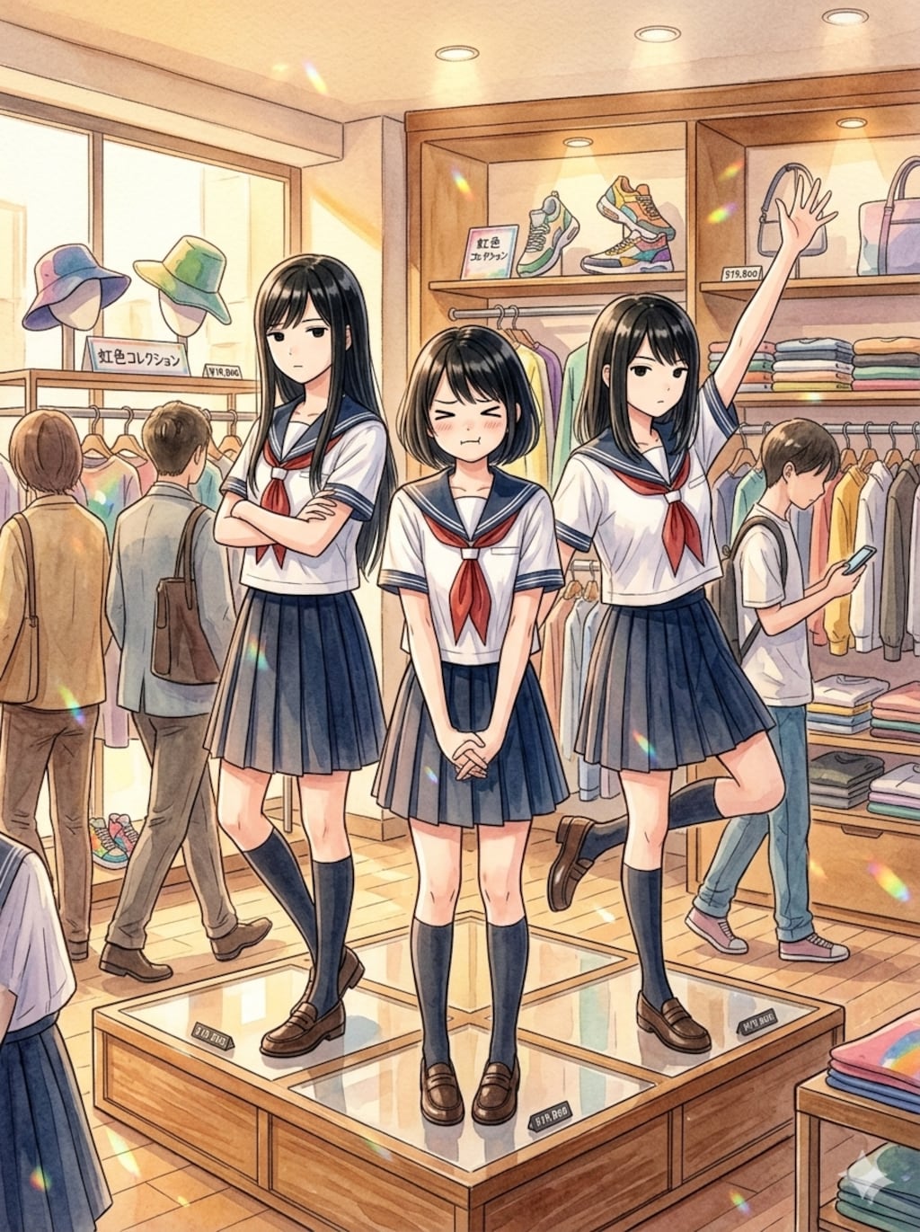 マネキンのバイト中