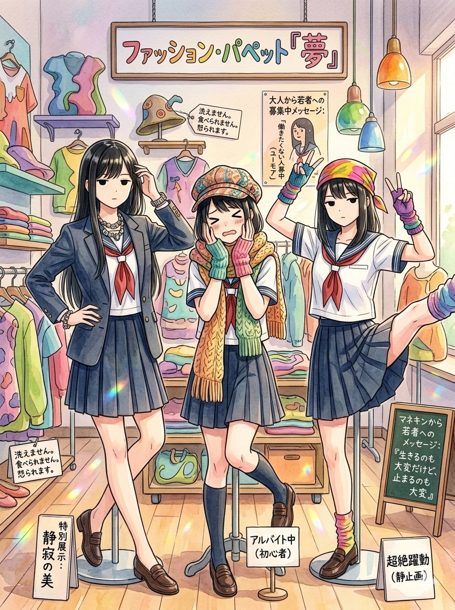 マネキンのバイト中 | の人気AIイラスト・グラビア
