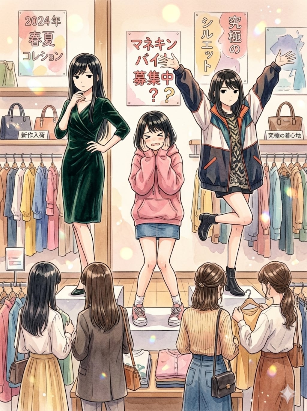 マネキンのバイト中