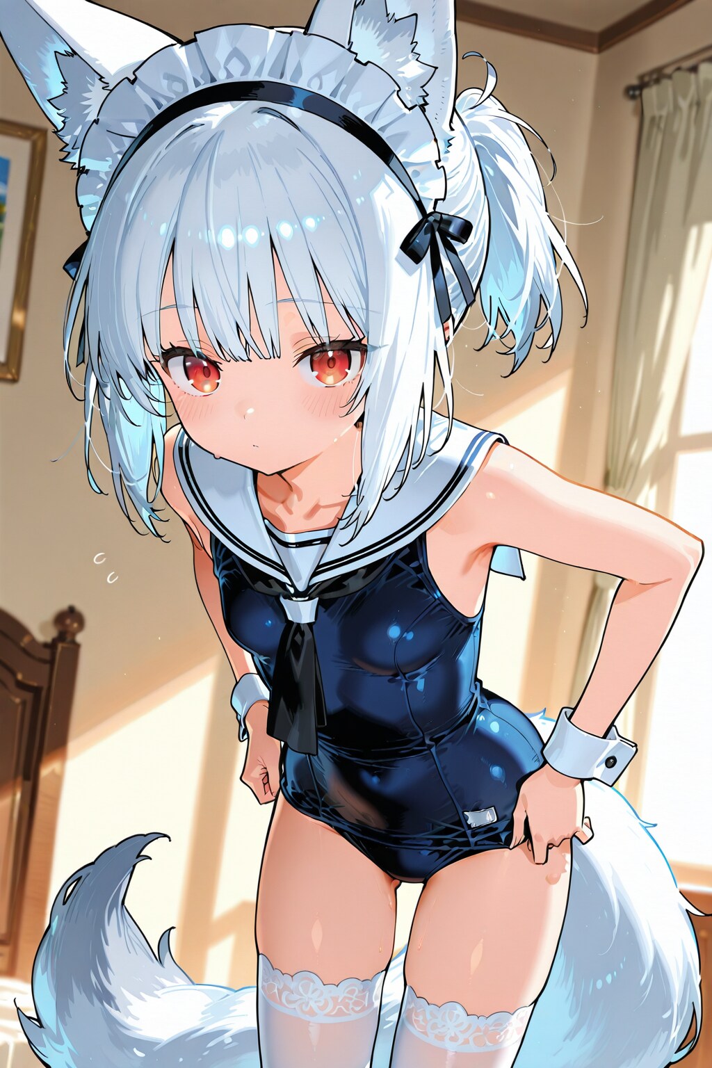 朝のスク水