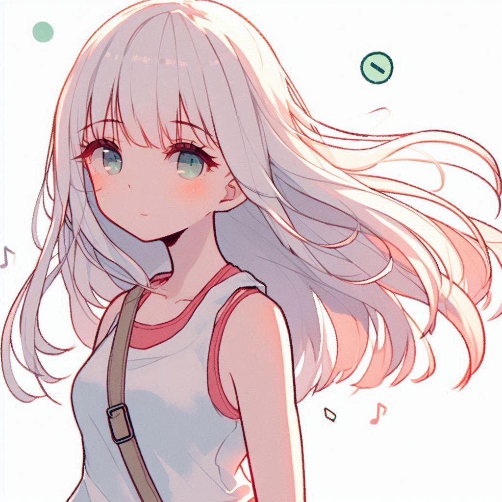 白髪の可愛い女の子【296】