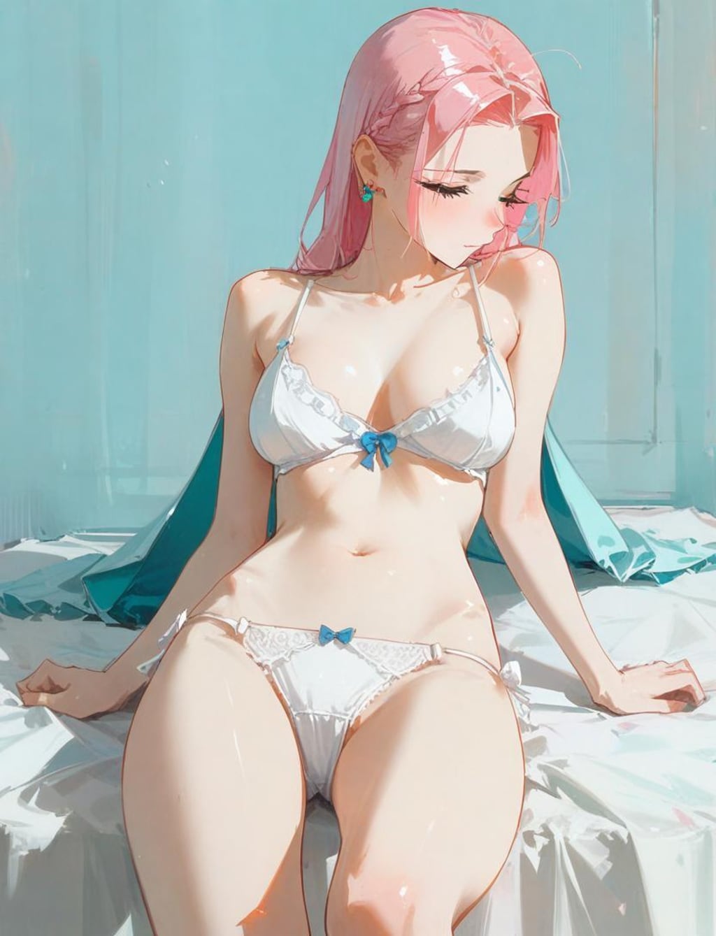 下着姿の彼女たち。