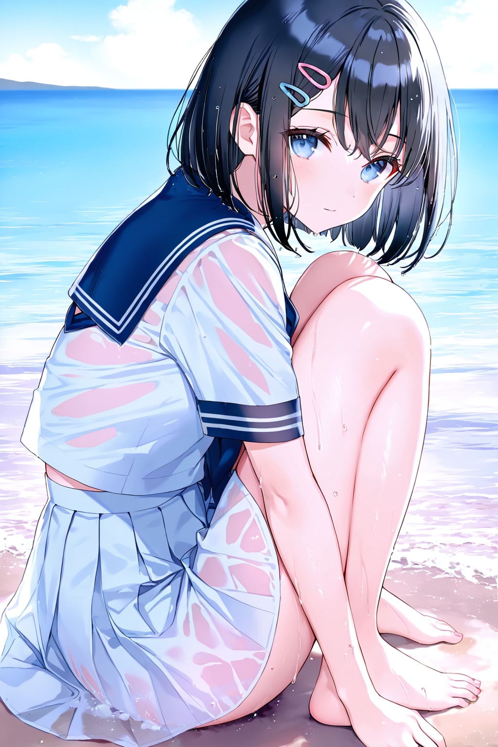 セーラー服と砂浜(LILAC)(38)
