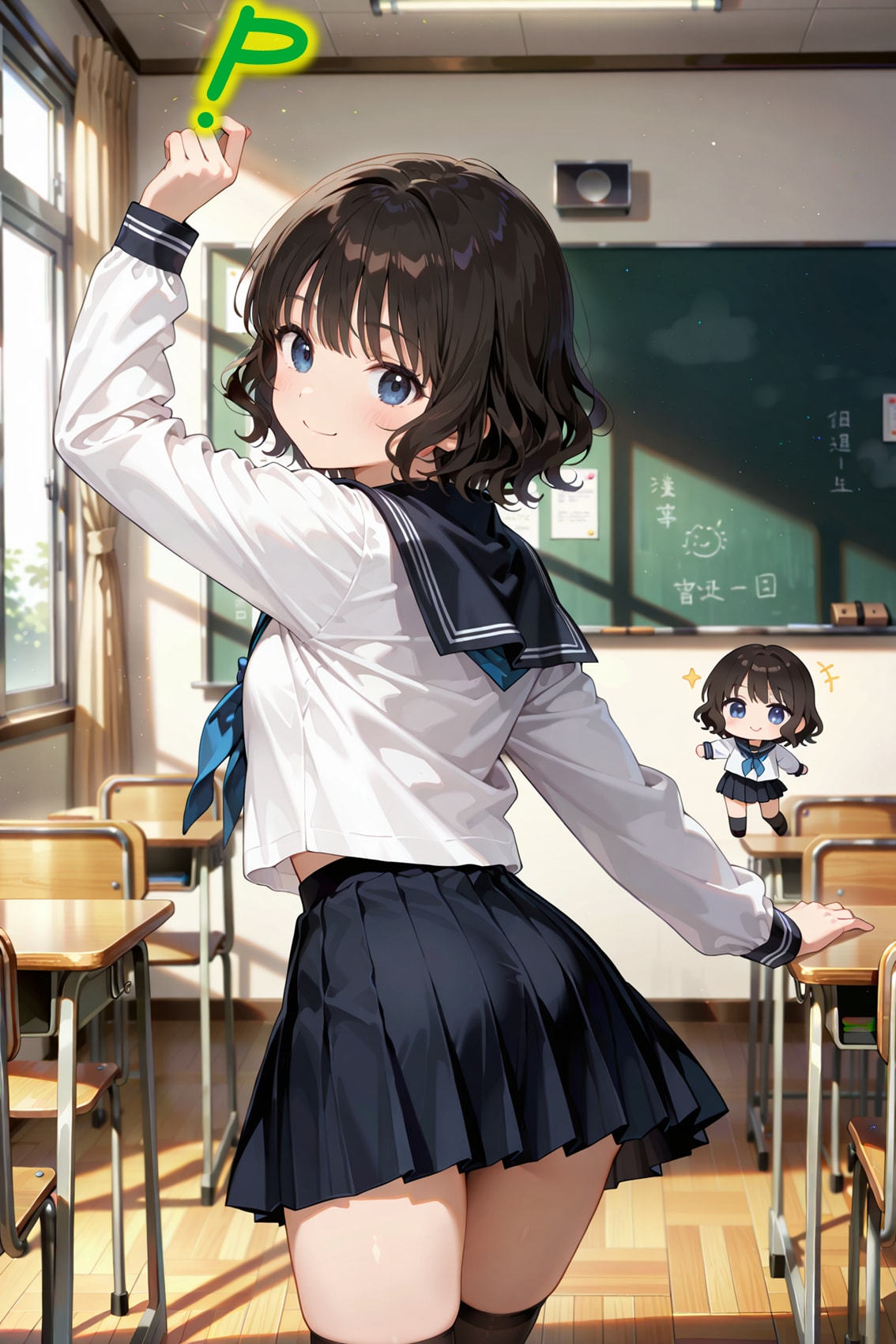 制服ちびキャラデイズ with 点P Z114 | の人気AIイラスト・グラビア