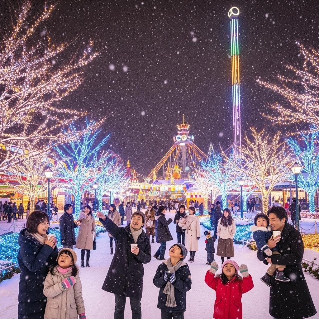 遊園地のイルミネーション