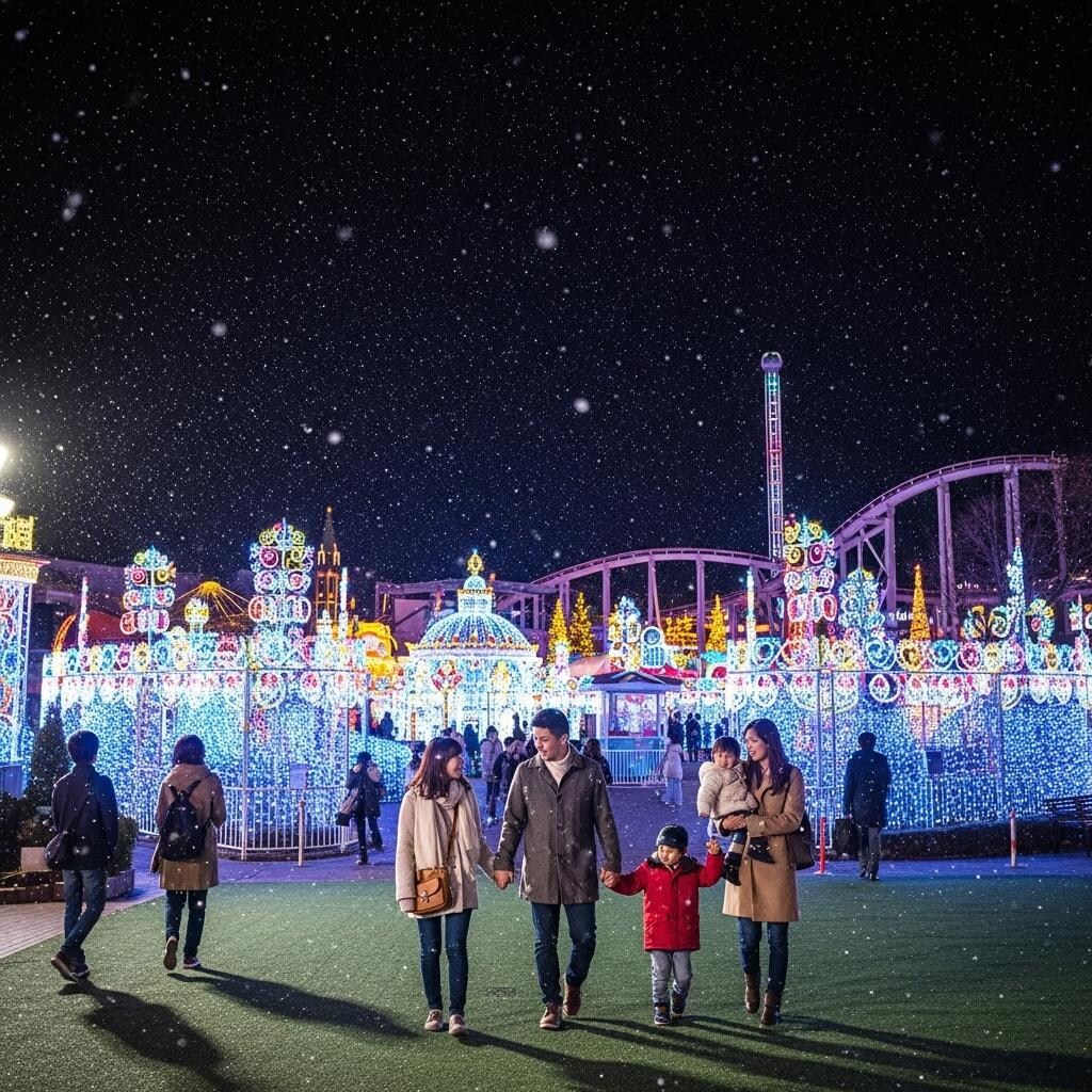 遊園地のイルミネーション