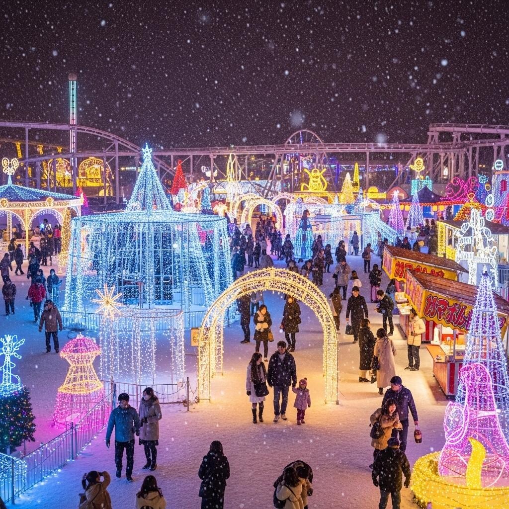遊園地のイルミネーション