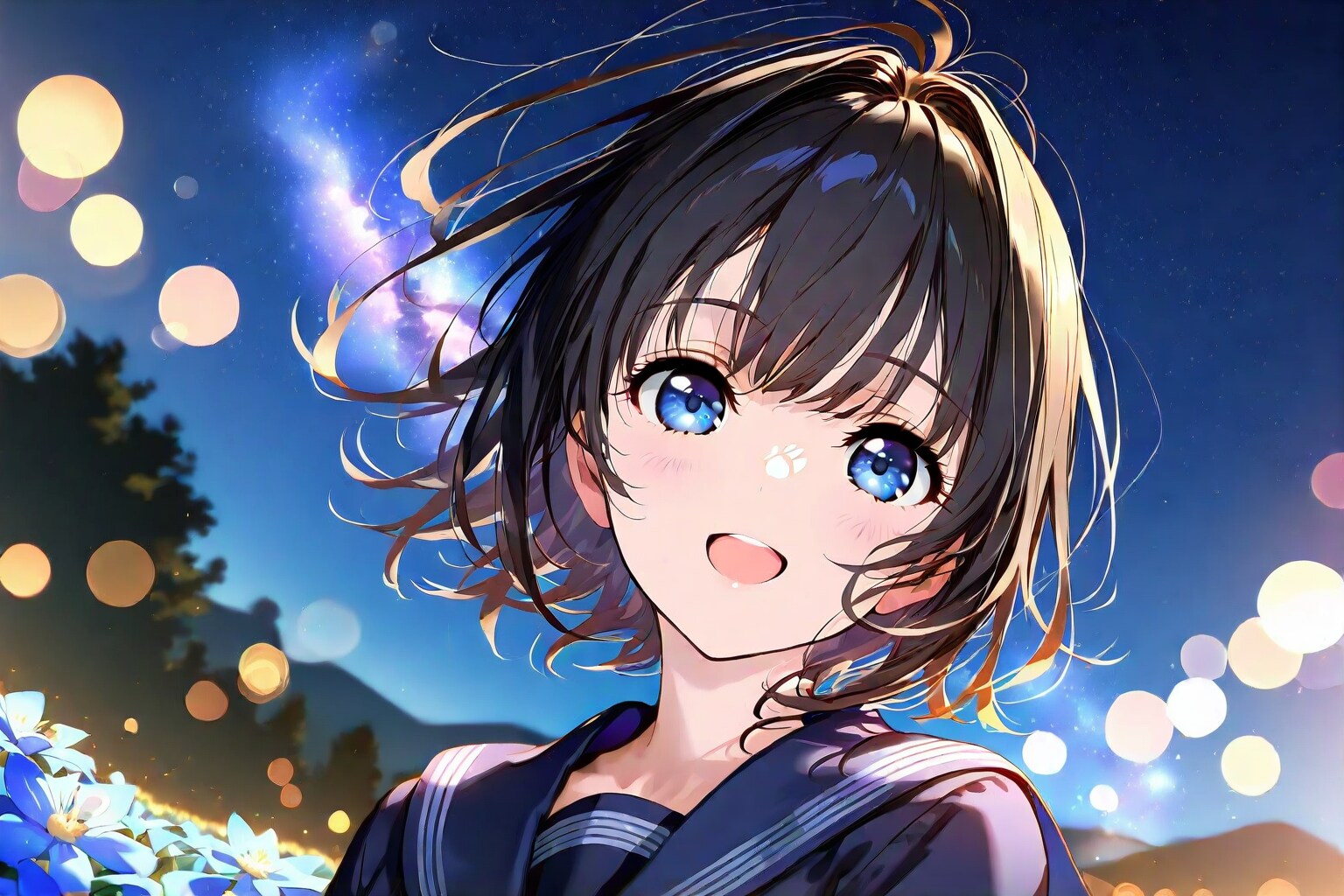 夜の花畑(WAVE)(10) | の人気AIイラスト・グラビア