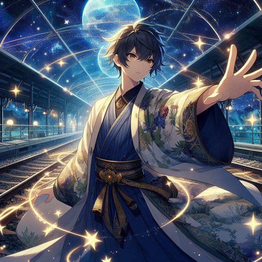 FGO風ゲームCG、英霊・宮沢賢治　召喚 | の人気AIイラスト・グラビア