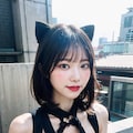 猫耳ボンテージでポロリ 3枚目