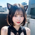 猫耳ボンテージでポロリ 2枚目