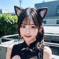猫耳ボンテージでポロリ 8枚目
