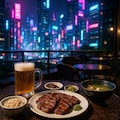 牛タン焼きとビール 2枚目