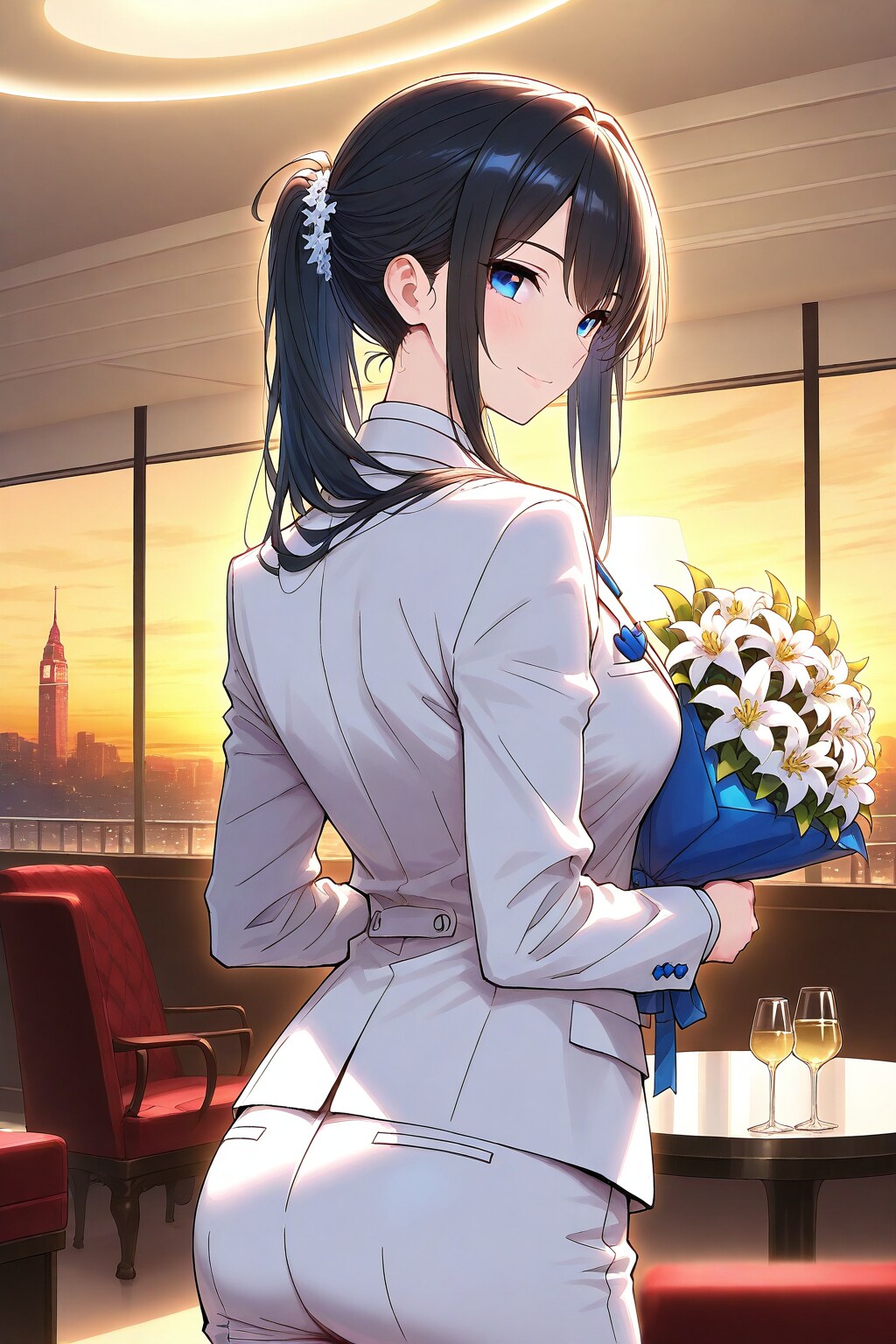 タキシードを着た葵さん