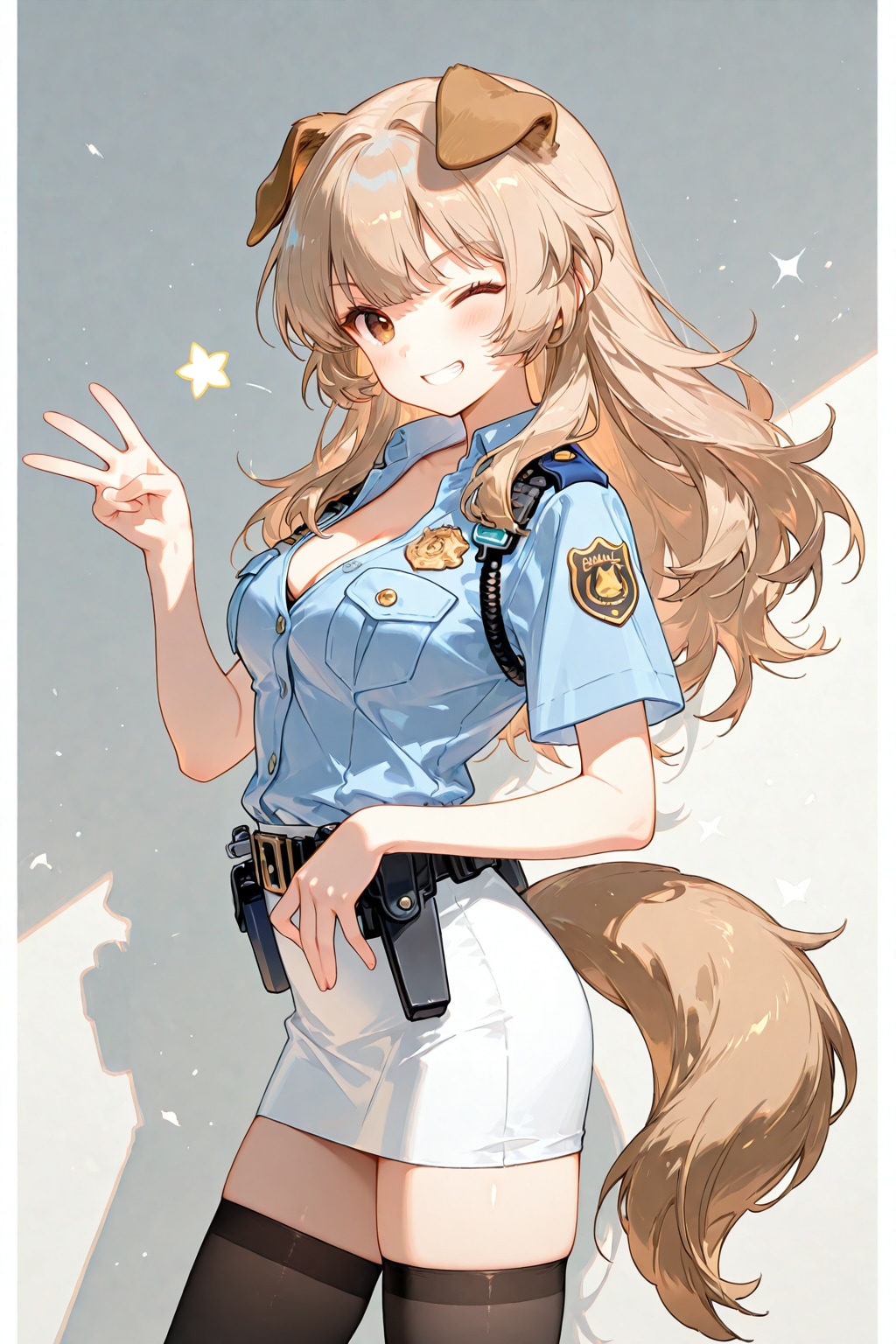 名探偵と警察犬（？）『いーぬのーお巡りさん♪』 | の人気AIイラスト・グラビア