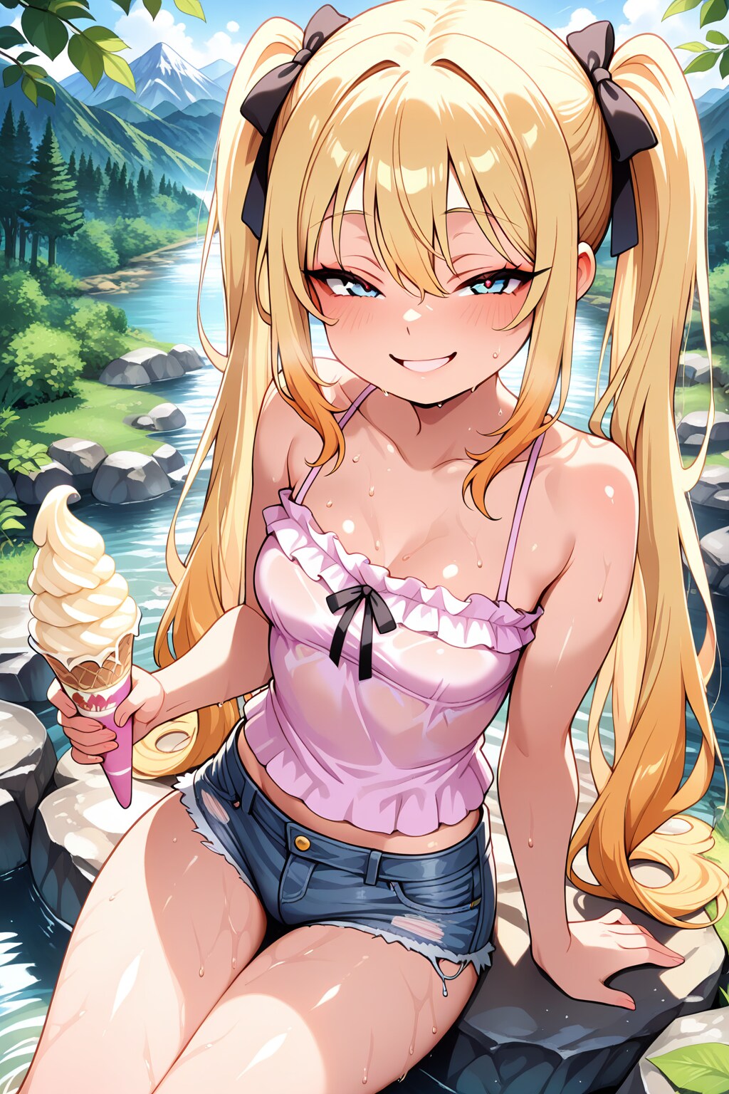 メスガキ　夏の思い出 | の人気AIイラスト・グラビア