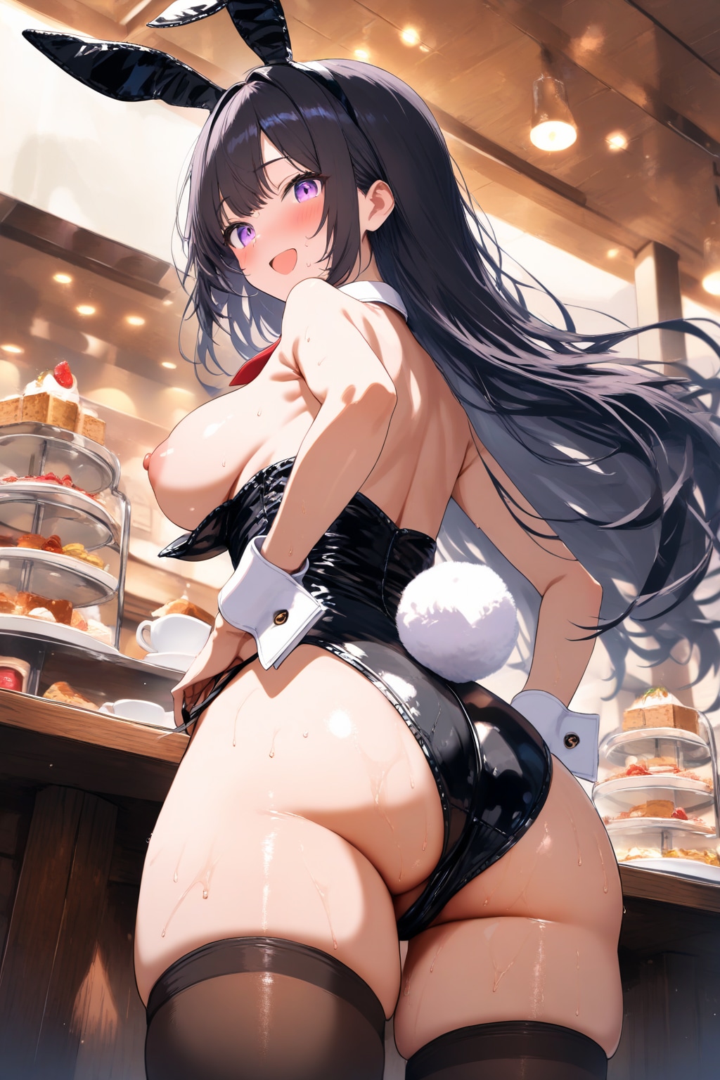 くろいうさぎカフェおっぱい