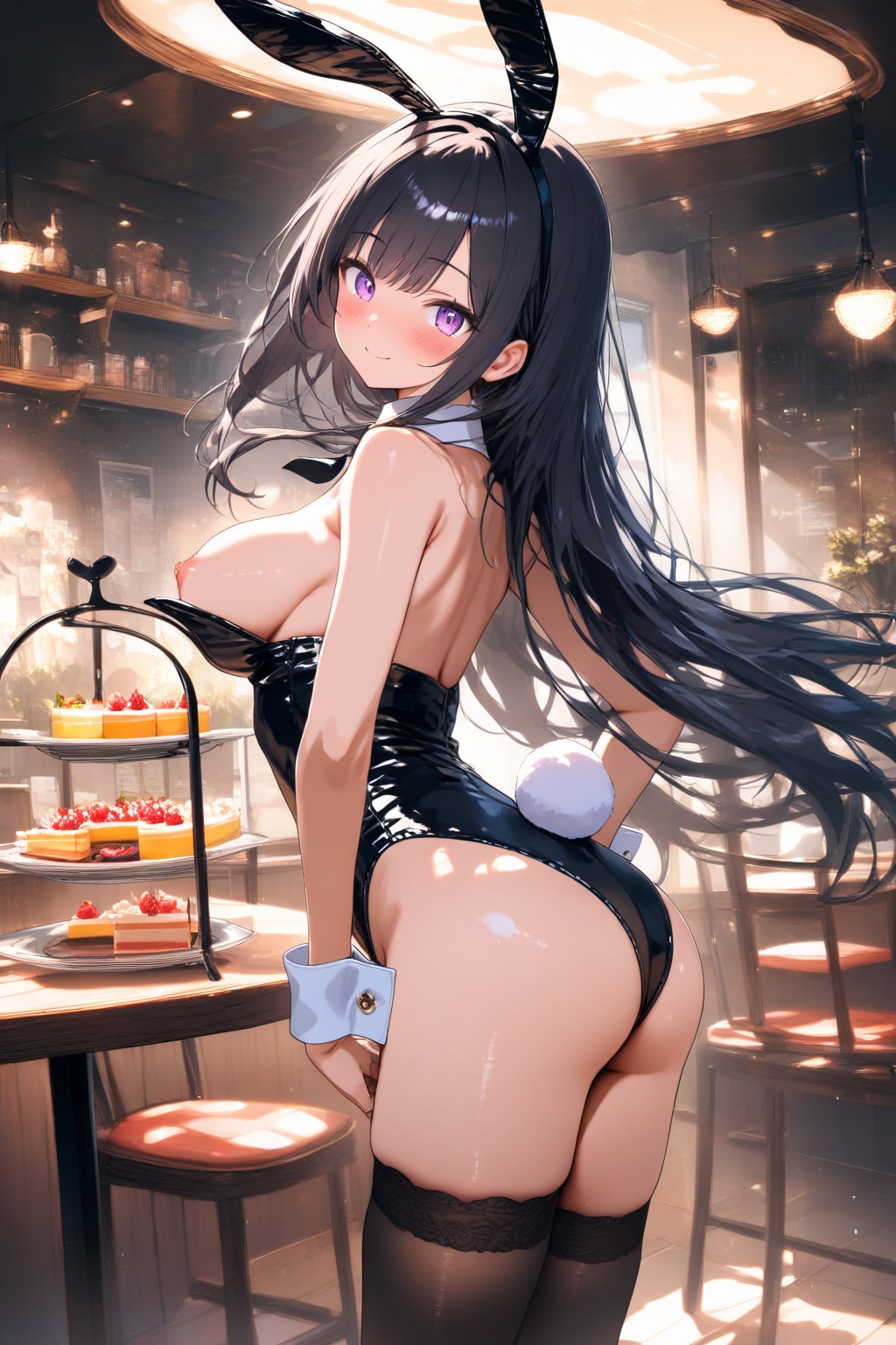 くろいうさぎカフェおっぱい