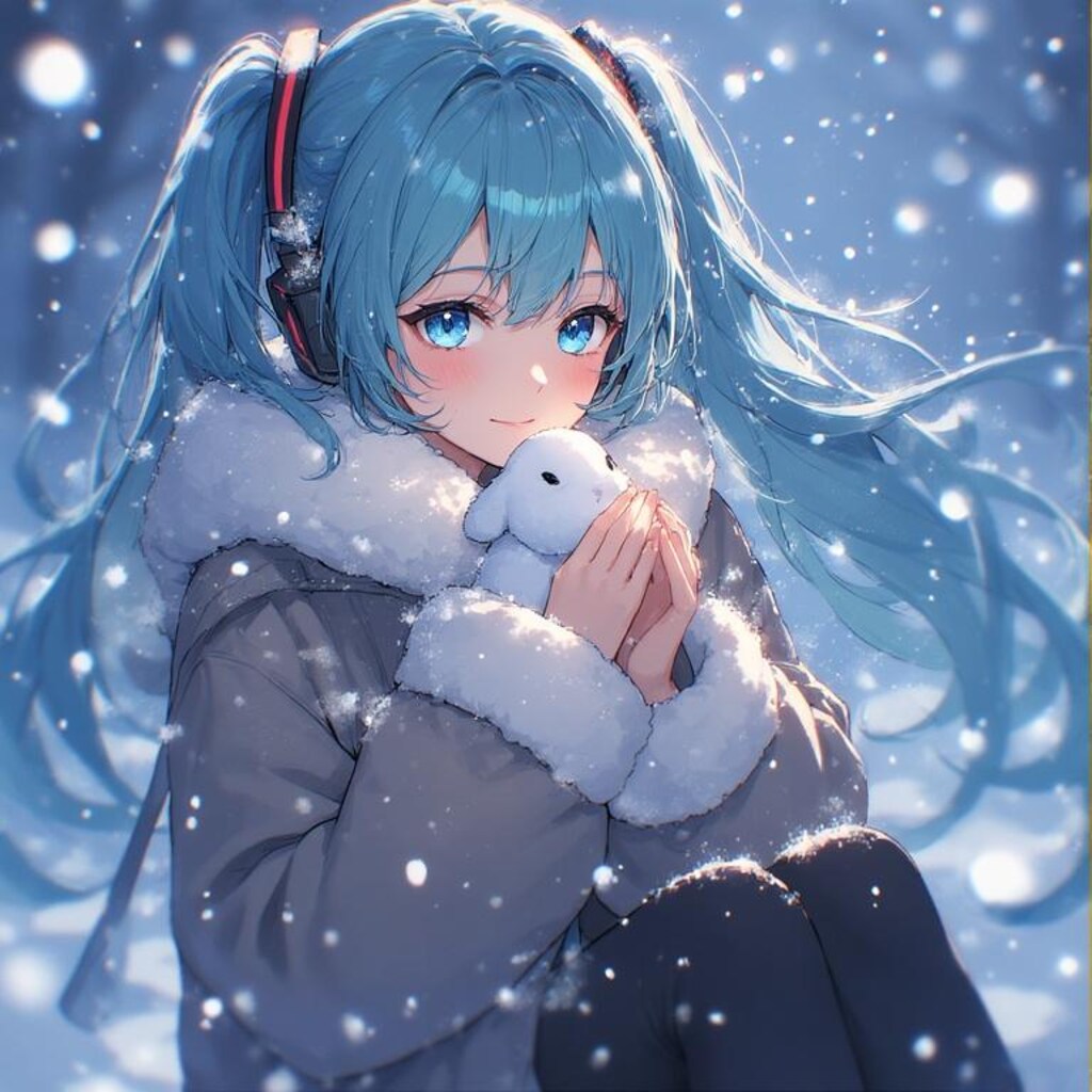 雪ミク　萌え袖