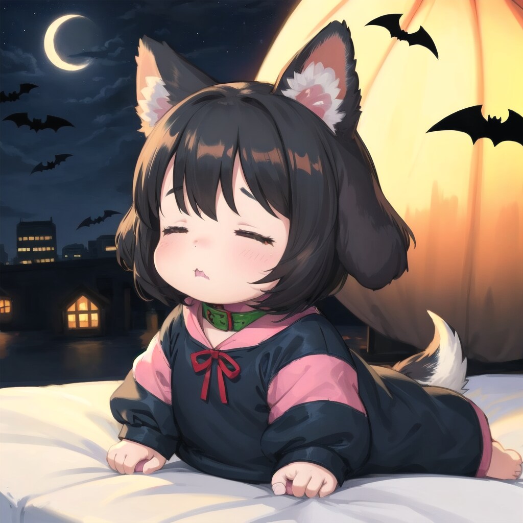 ぷにぷに犬娘（プロンプト書き換え中に間違えて生成してできちゃったｗ）