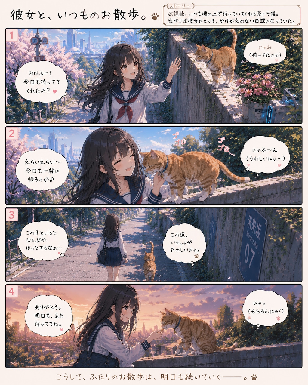三毛猫と少女(ChatGPT)(2)
