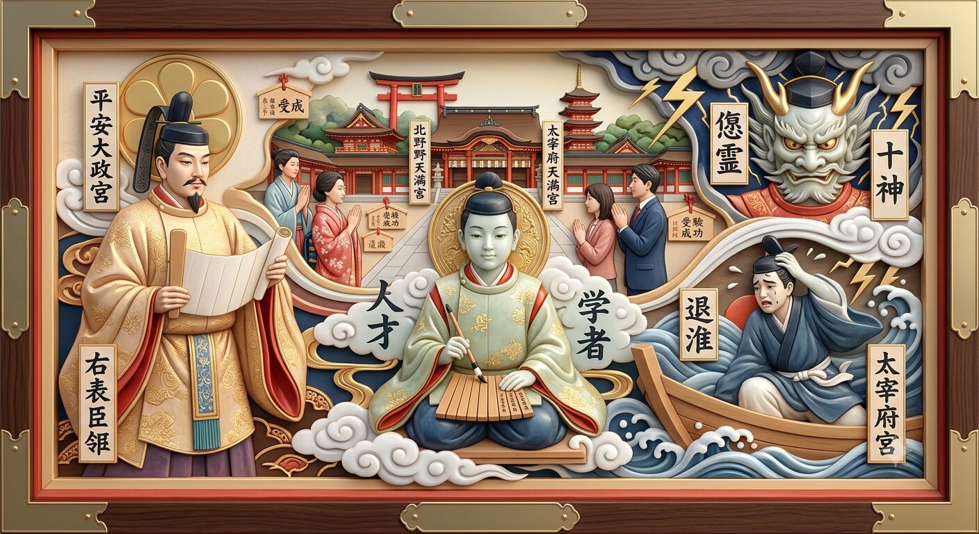 菅原道真絵巻 ～天才の修学、天満の神威～ | の人気AIイラスト・グラビア