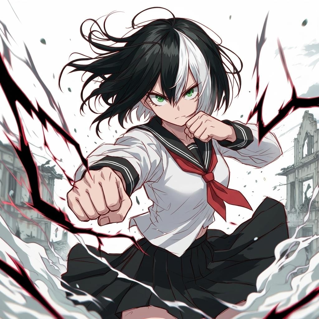 互角場面 （マンガ習作とキャラ絵）