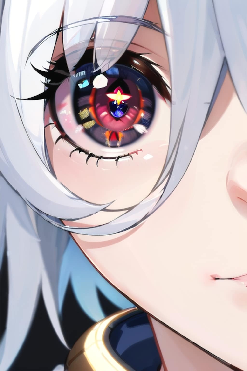 こっちを見る娘