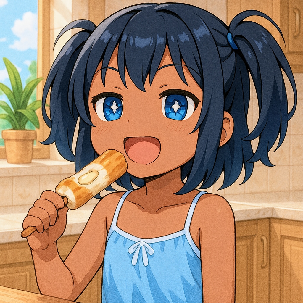 ちくわにマヨネーズをかけるこなつちゃん