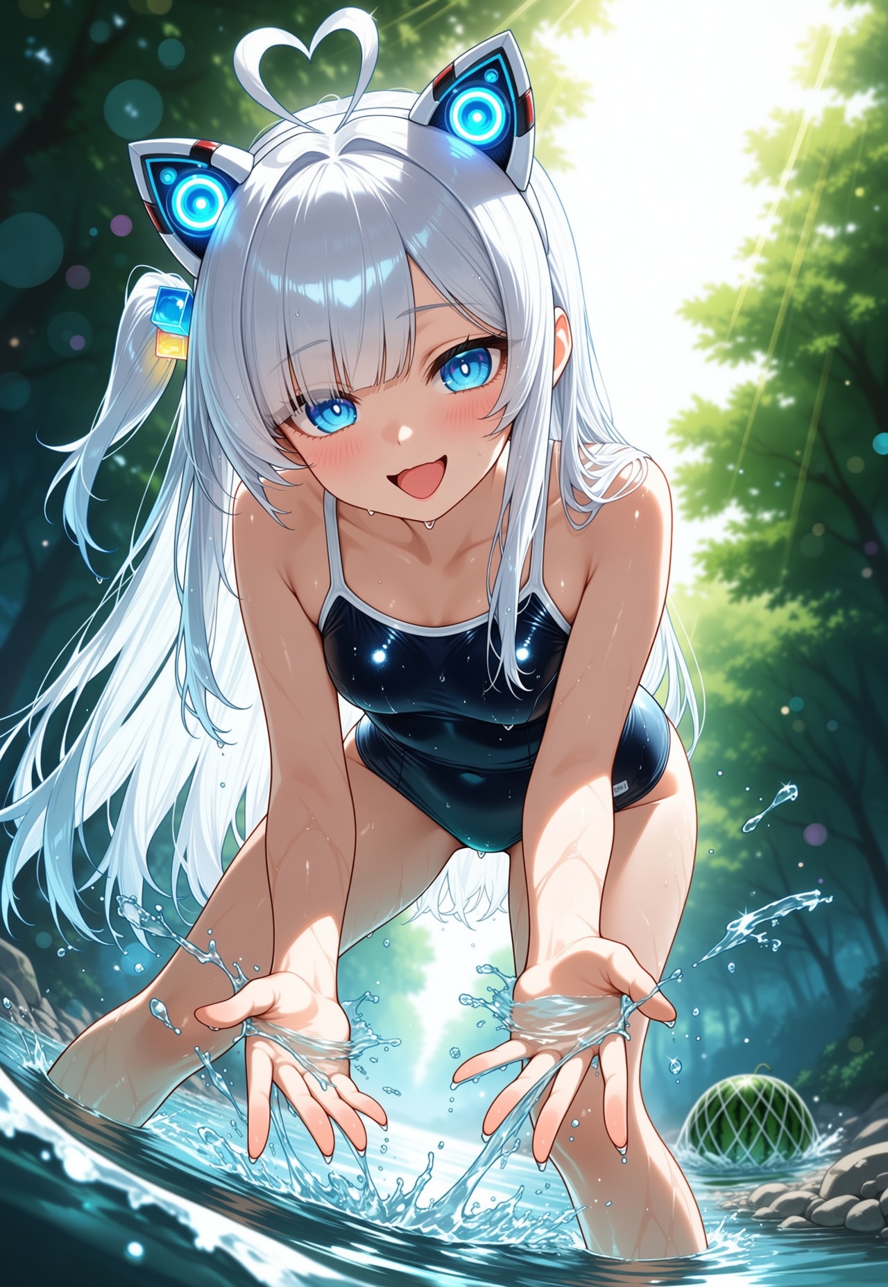 うちの子川遊び！