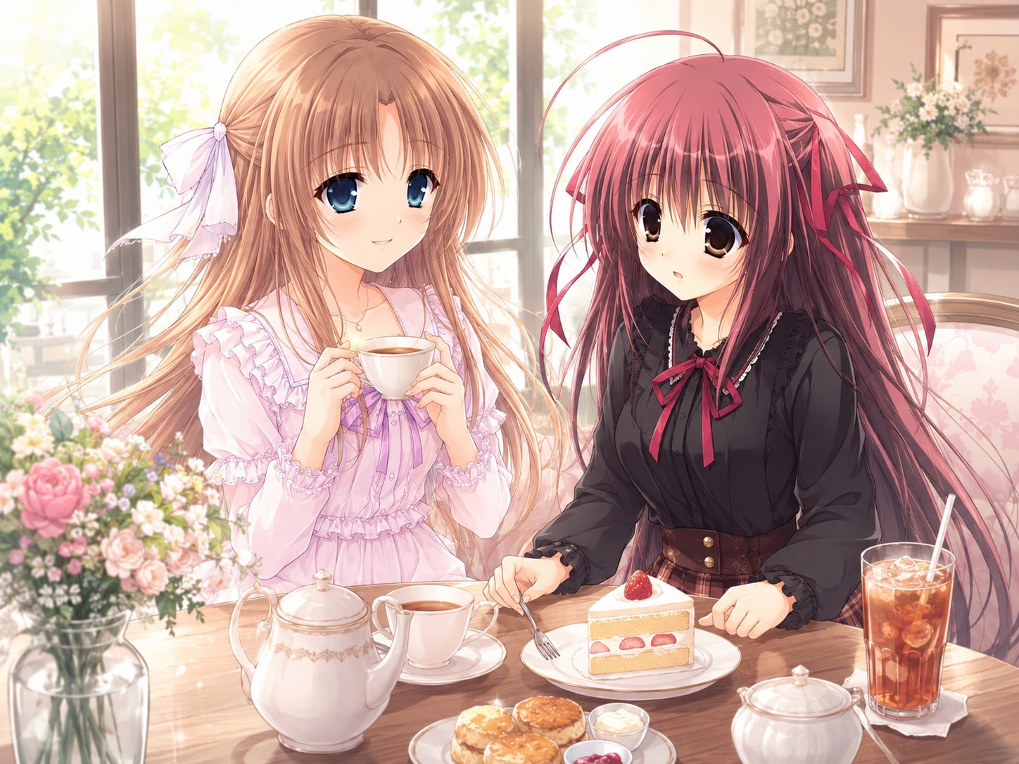 一緒にカフェタイム❤️ | の人気AIイラスト・グラビア