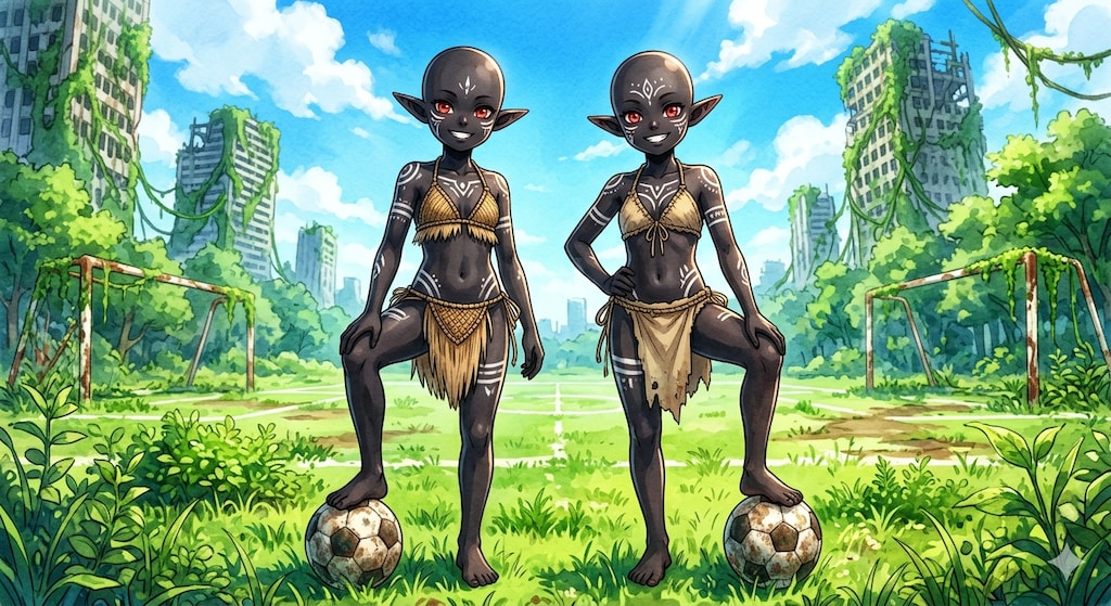 未来世紀⚽ダークエルフ　（キャラ素材習作）