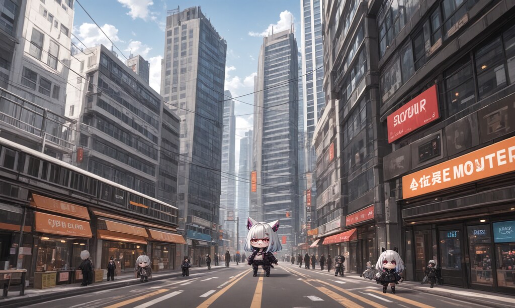 241004 「サイバーパンク世界のサイバーシティに蠢くメガネ金属chibi生命体と賢者モードの石」？