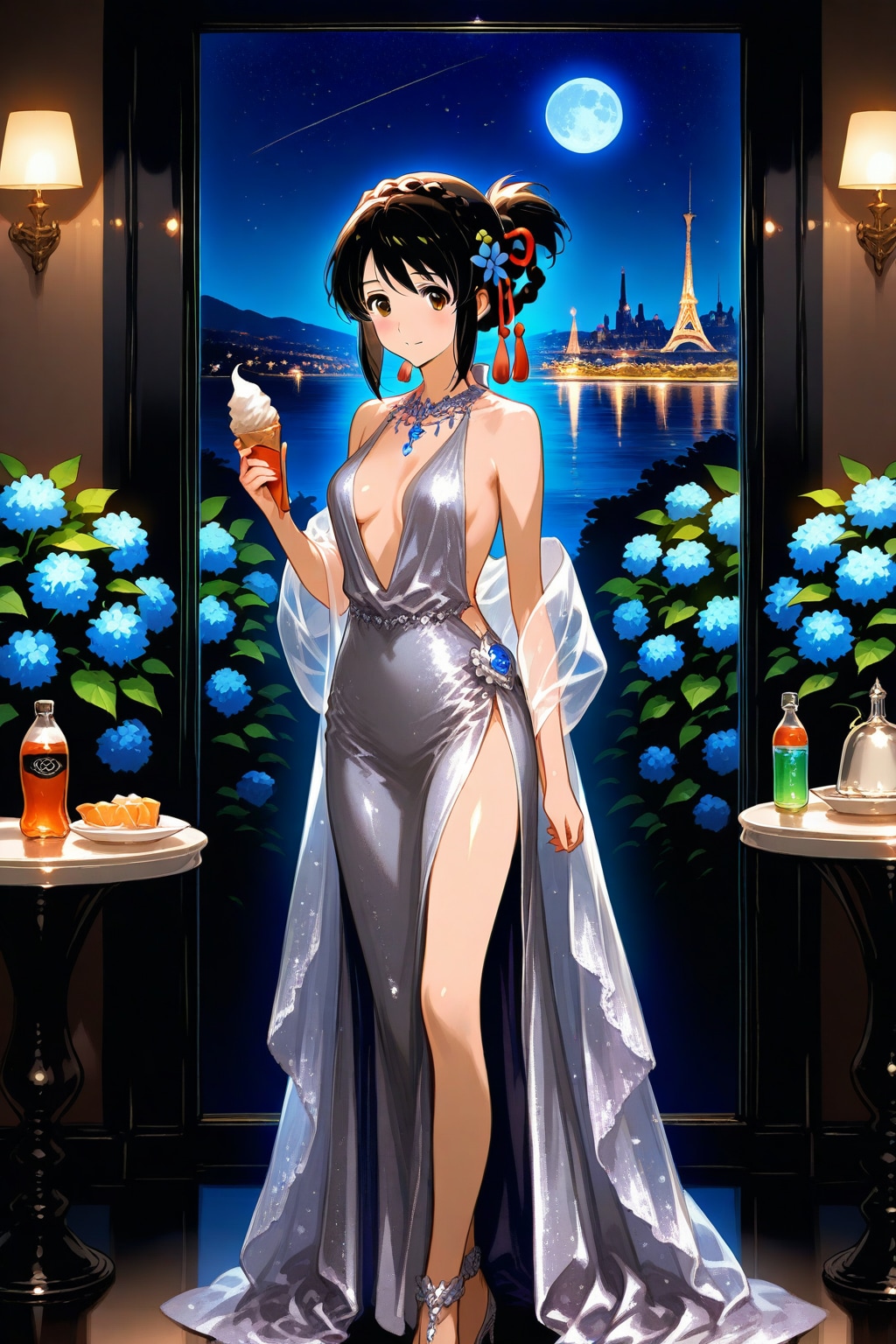 イブニングドレスの三葉さん