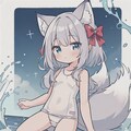 白スクの狐耳の女の子 9枚目
