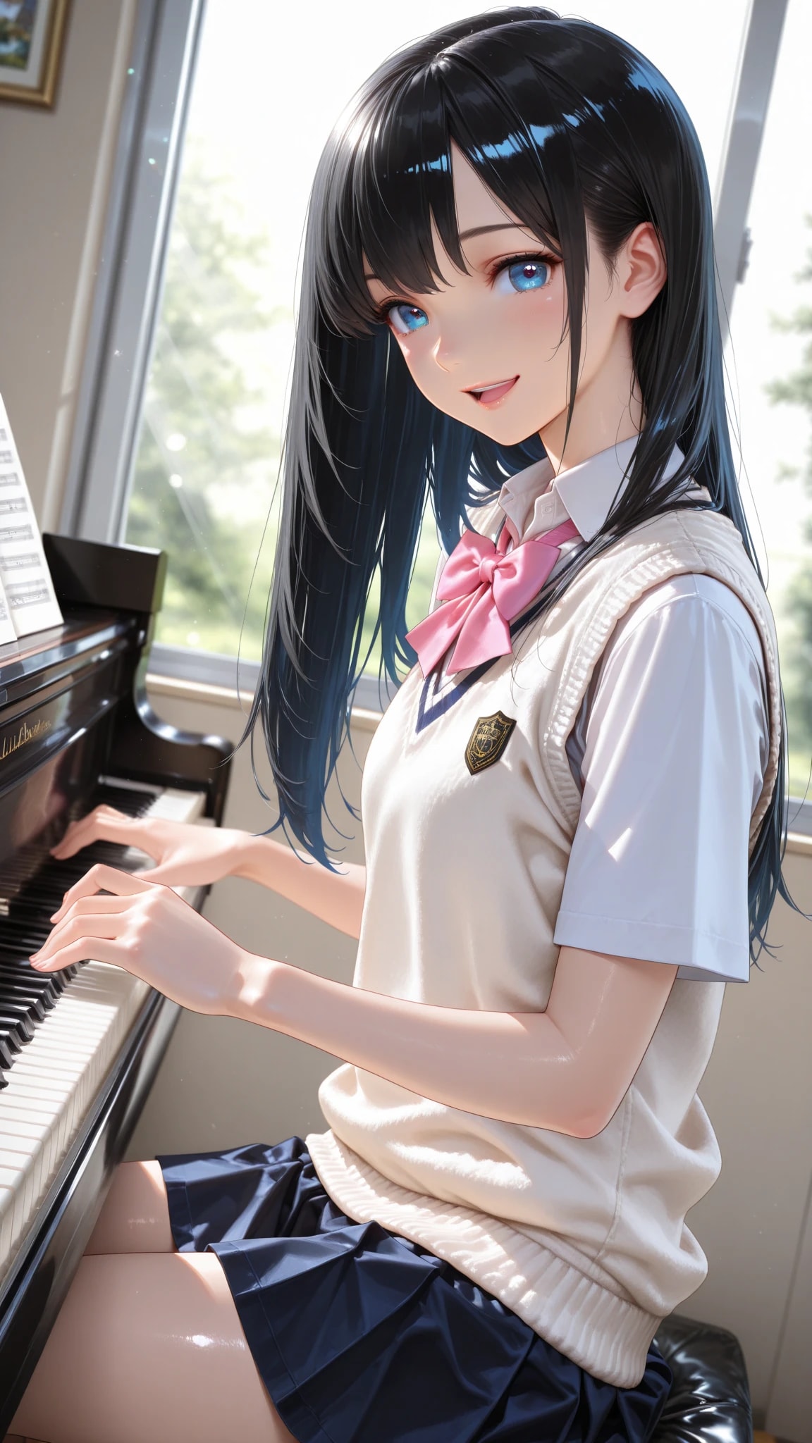 ちなつの曲を作る黒髪ちゃん