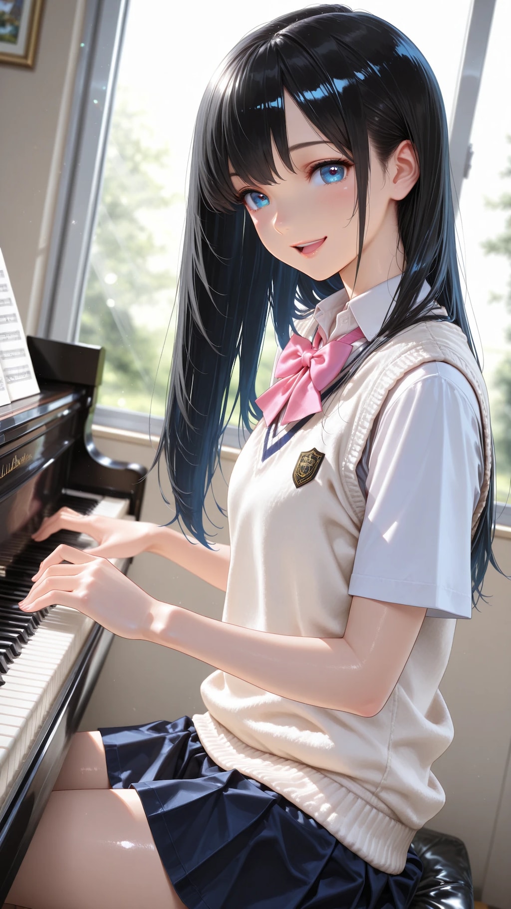 ちなつの曲を作る黒髪ちゃん