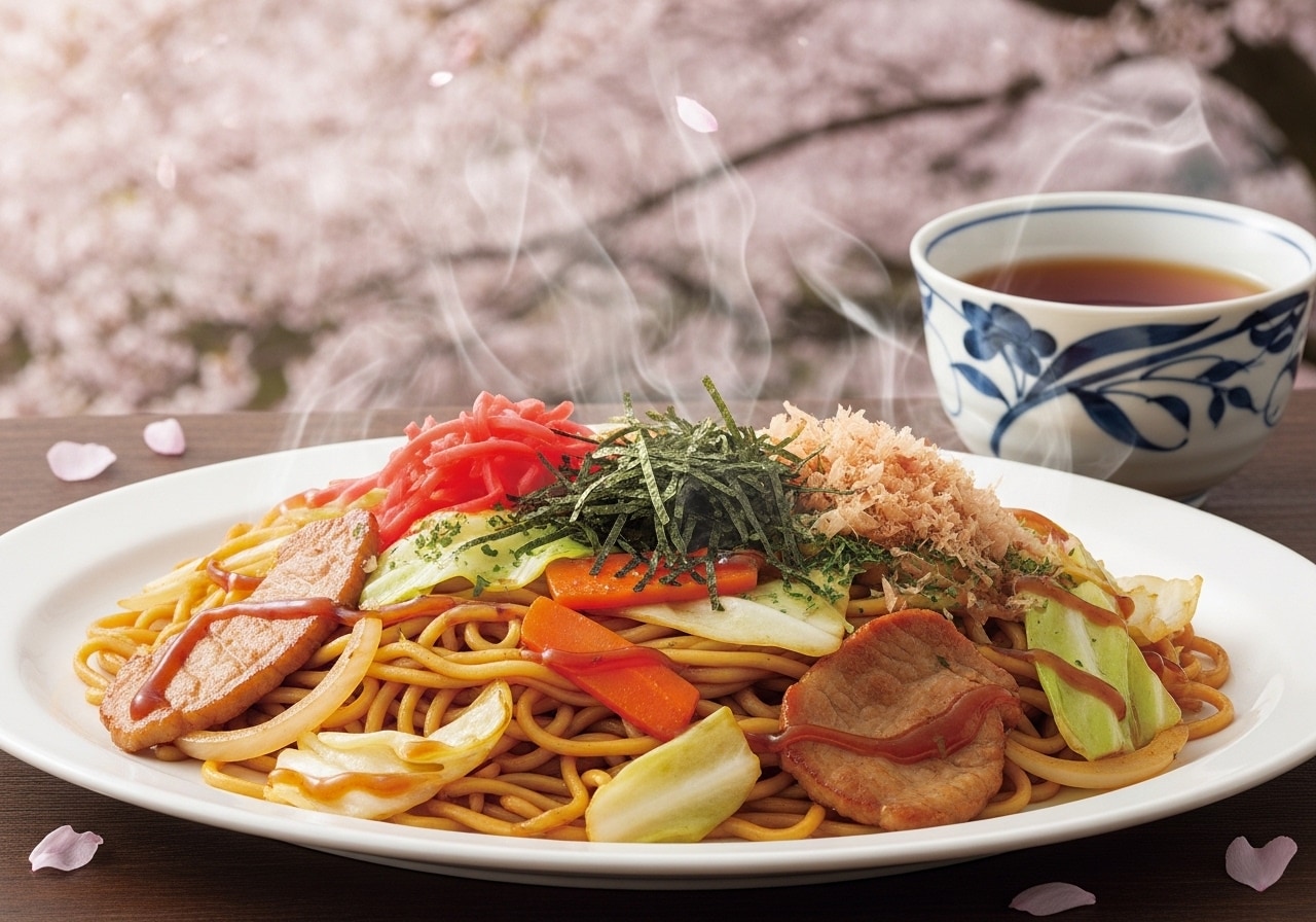 摩訶不思議食堂の花見焼きそば | の人気AIイラスト・グラビア