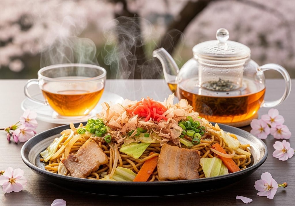 摩訶不思議食堂の花見焼きそば