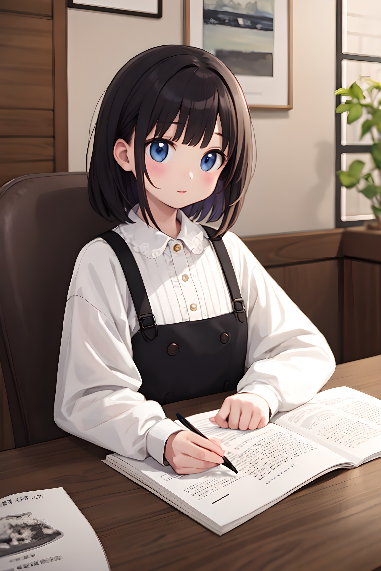 レポート書く女子大生
