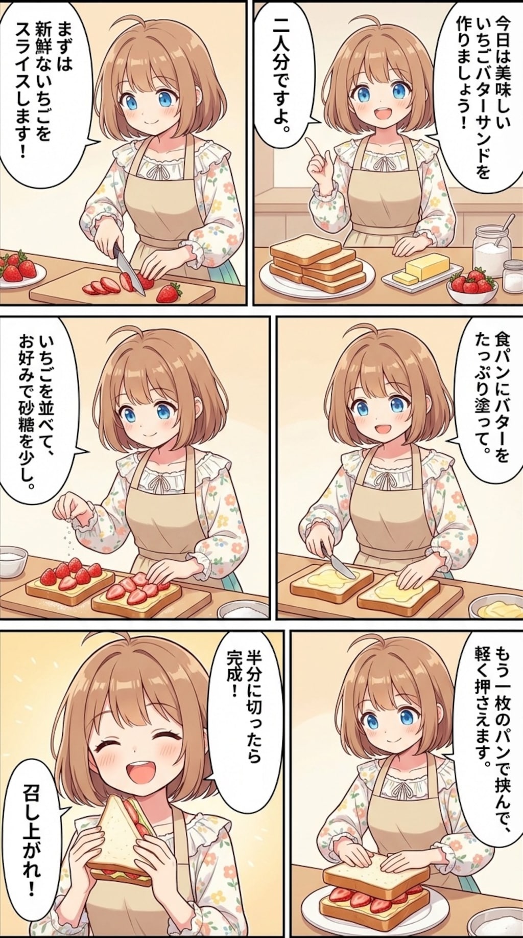 いちごバターサンド