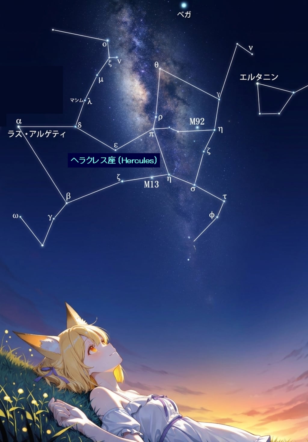 夏の星座：ヘラクレス座 Hercules（再）