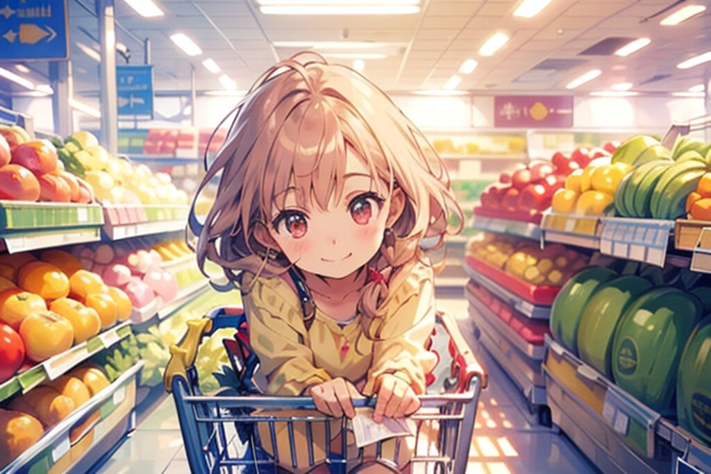 妹とスーパーに