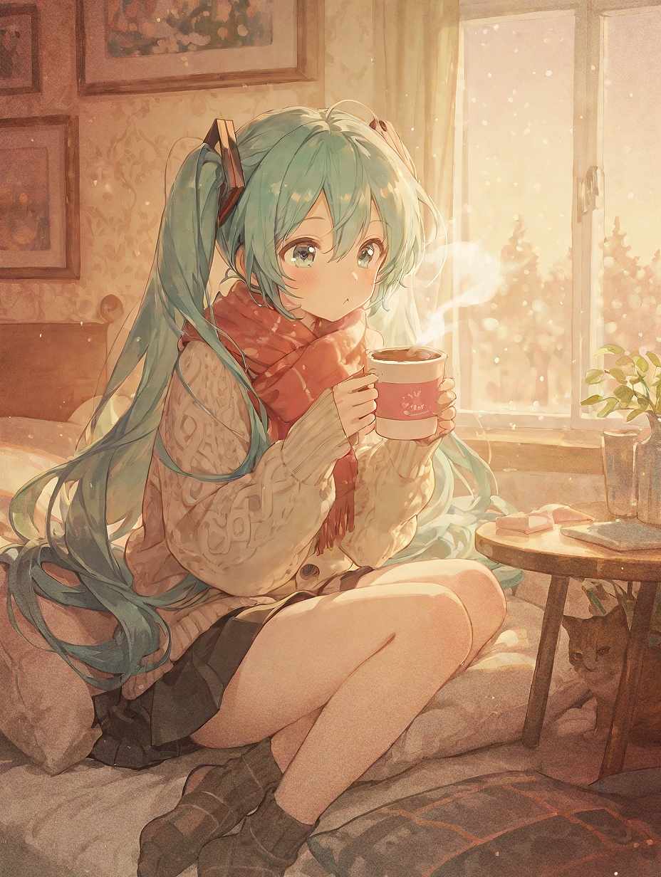 ホットココアを飲む | の人気AIイラスト・グラビア