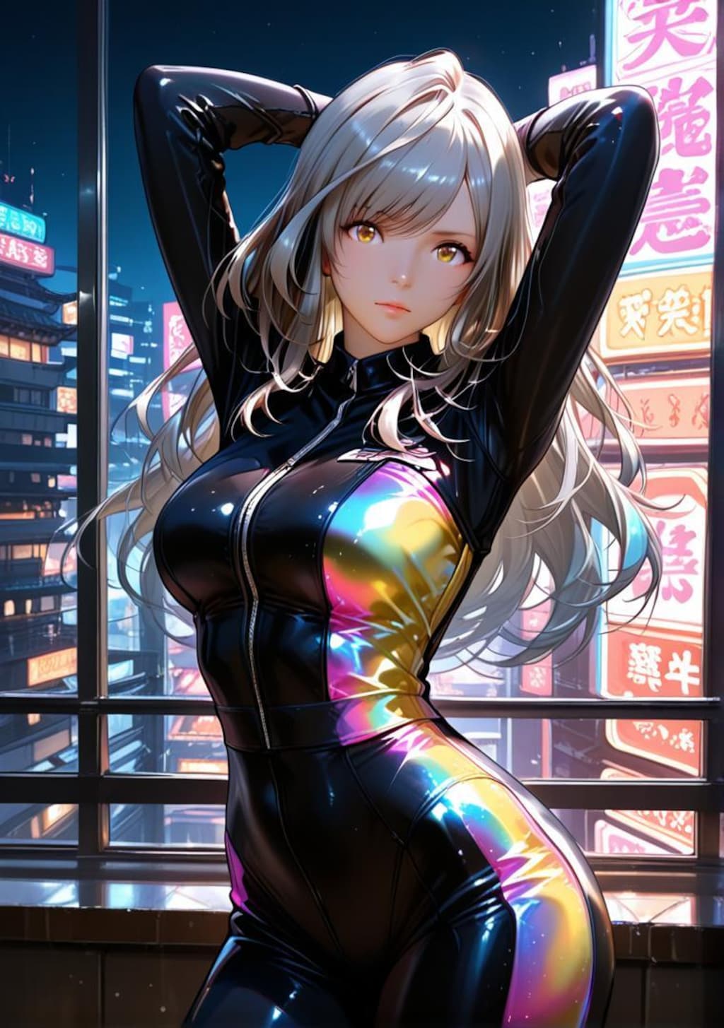 朝比奈月愛（AsahinaKagura）キャットスーツ ワイルドカード